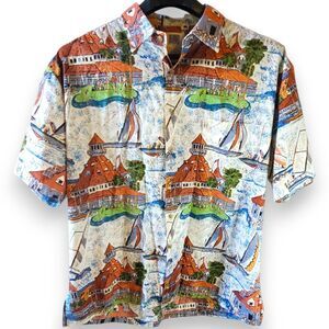 VTG Kahala Hawaiian Shirt Mens XL Made in Hawaii Avi Collection Scenic Resort